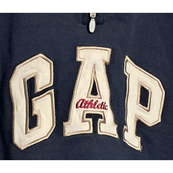 Vtg GAP Athletic Navy Blue Half-Zip Sweatshirt XL Slouchy Boxy Oversized - Picture 5 of 7